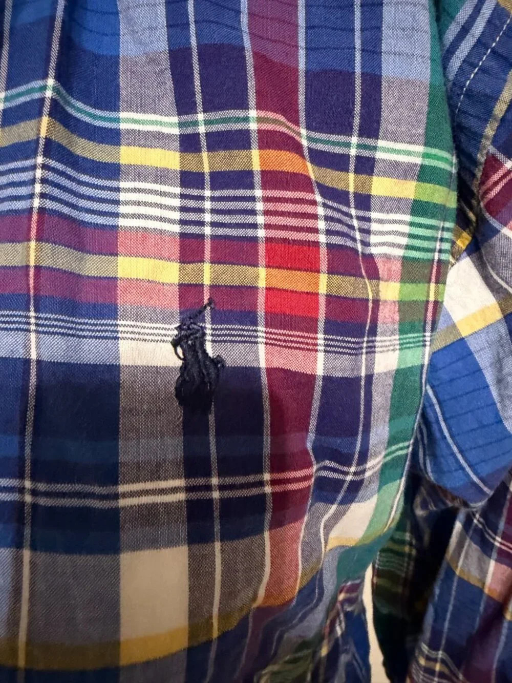 Ralph Lauren Multicolor Plaid Button-Down Shirt Size Large